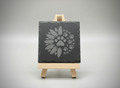 Sunflower Pawprint Slate Coaster